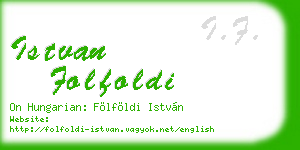 istvan folfoldi business card