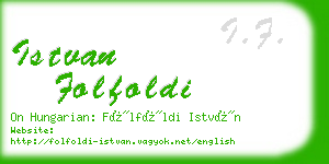 istvan folfoldi business card